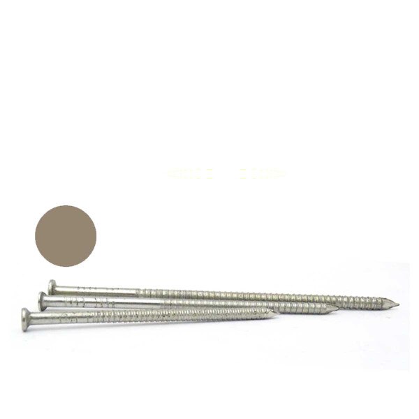 3" x 12GAUGE 10D RING TAN 304 STAINLESS SIDING NAILS 1lb FastenerUSA